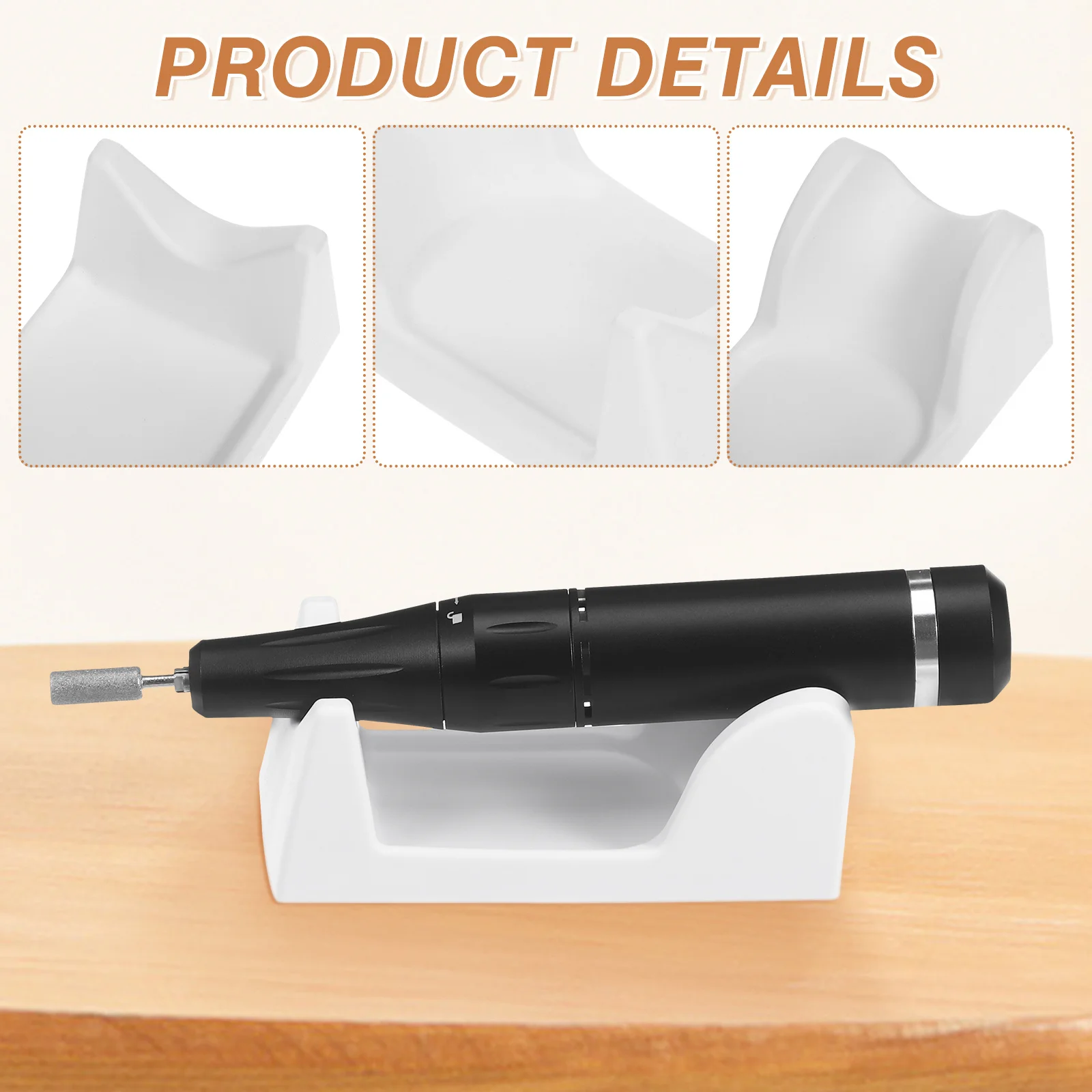 2 szt. Elektryczny polerka do paznokci uchwyt plastikowy organizer na biurko do manicure