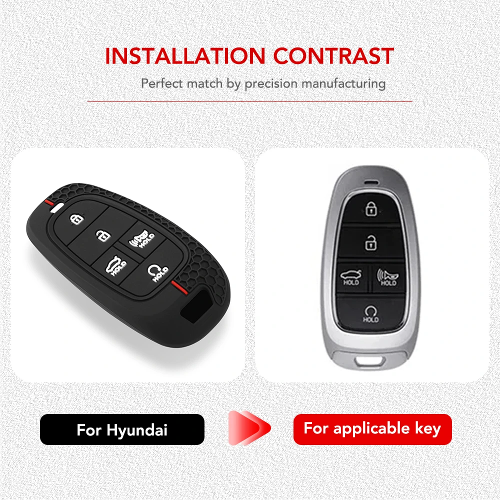 5 Button Car Remote Key Case Cover for Hyundai Sonata Sel Ev 6 Ev 8 IONIQ 5 NEXO Tucson Sonata 2020 Grandeur 2020 Sonata Limited