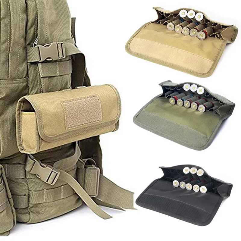 Tactical 18 Rounds Bullet Bag Molle Ammo Shell Pouch 12 Gauge Waist Bag Gun Cartridge Holder Bag Hunting Accessories