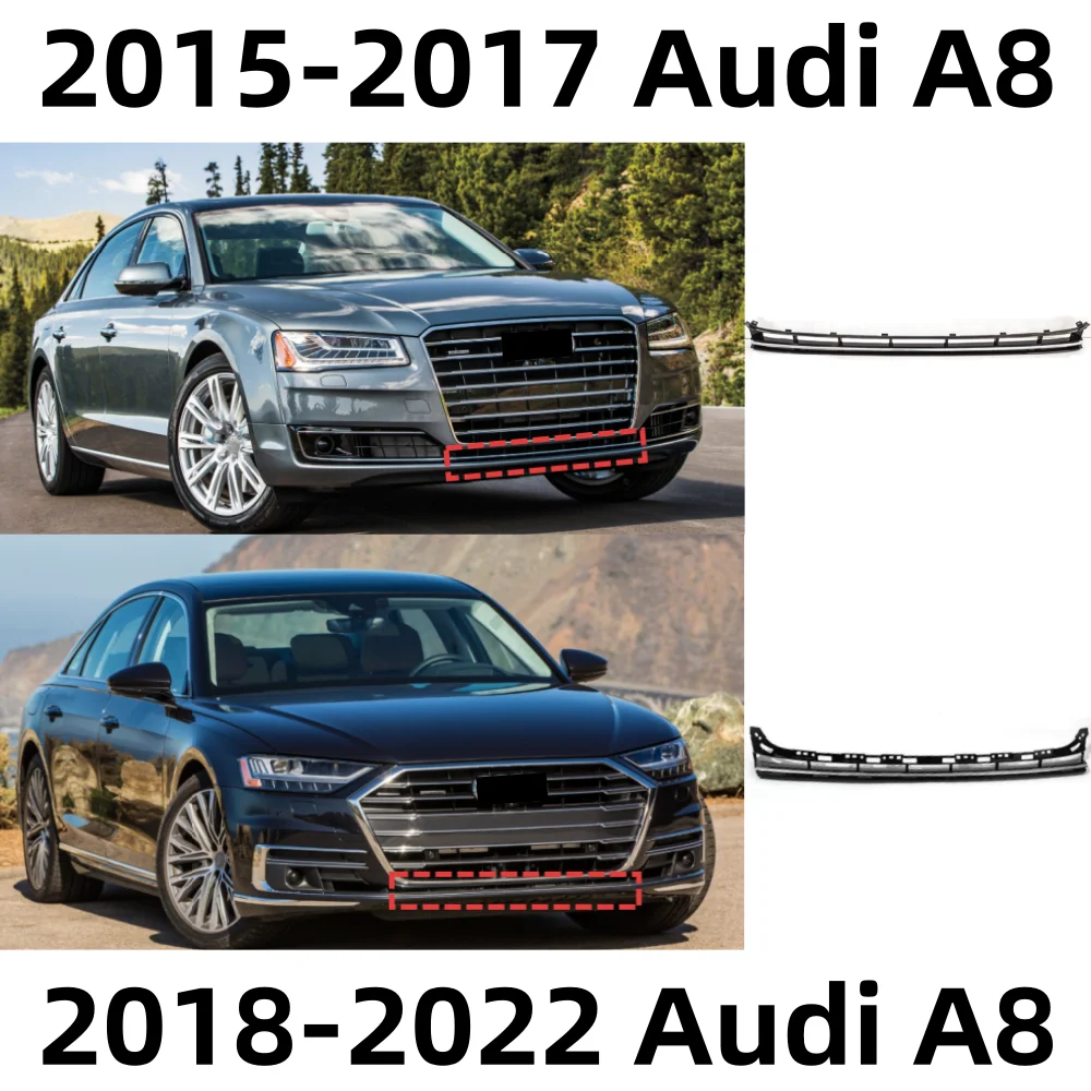 

Для Audi A8 2015-2022 автомобильный передний бампер нижняя вентиляционная решетка с декоративной полосой