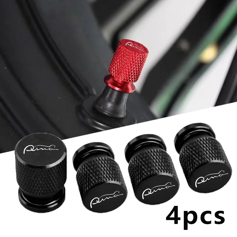 4pcs Car Wheel Tire Valve Caps Tyre Stem Covers Aluminum Alloy Airdust Waterproof for Ford PUMA car accessories