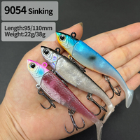 22g/38g Artificial Soft Fishing Lures with Head Jigging Metal jig Rubber Swimbait with T Tail Pesca Bass Wobbler Equipment