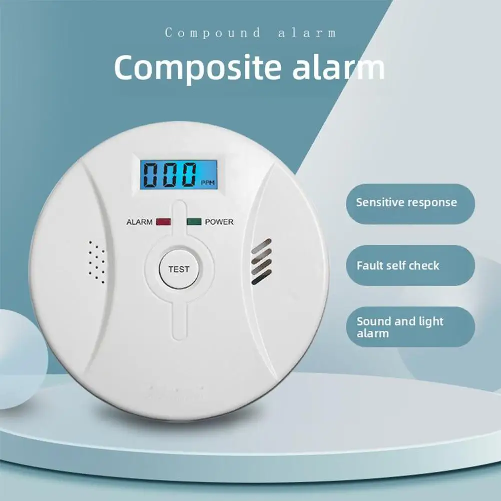 New 1Pcs CO Sensor Carbon Monoxide Alarm Siren Sound Independent CO Poisoning Warning Alarm CO Meter