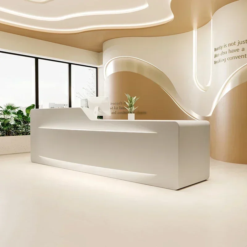 

Reception Counter Cosmetics Beauty Salon Storage Cash Register Shop Desk Furniture Pulpit Front Table Podium Bureau Center Help