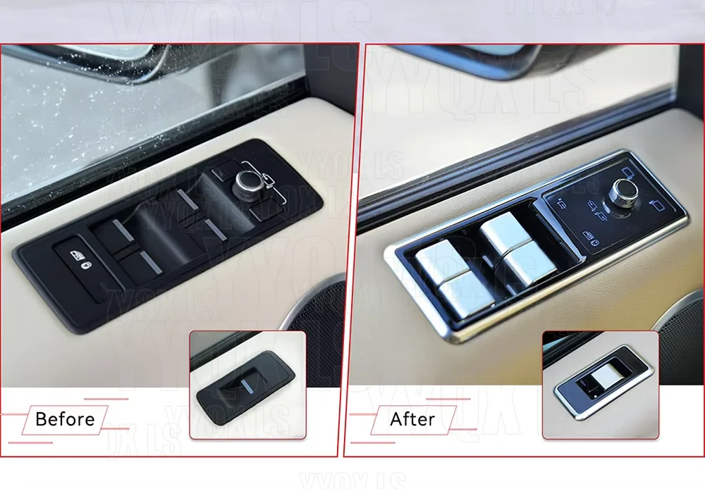 Electric Window Switch For Land Rover Range Rover Vogue L405 13-17 /Sport L494 14-17 Lifting Control Liquid Crystal Button