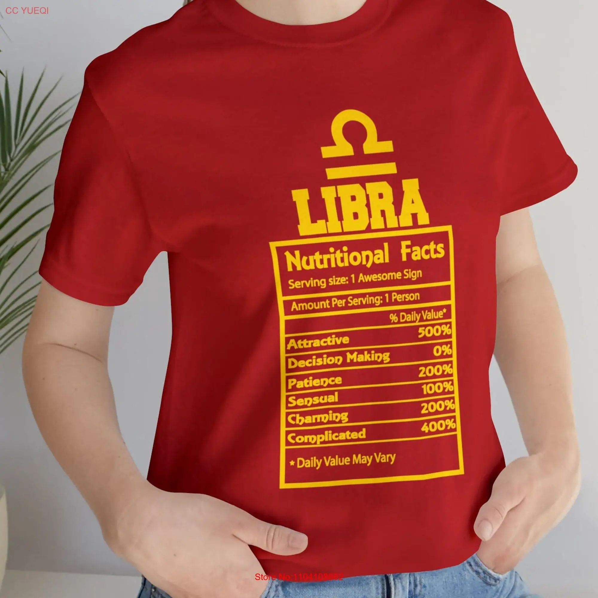 Libra Nutritional Facts T Shirt long or short sleeves