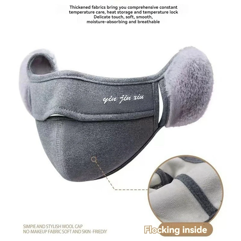 New Christmas Simple Thermal Earmuffs Mask Autumn and Winter Windproof Fleece Winter Mask Dustproof Wrap Mask Cycling Earflap