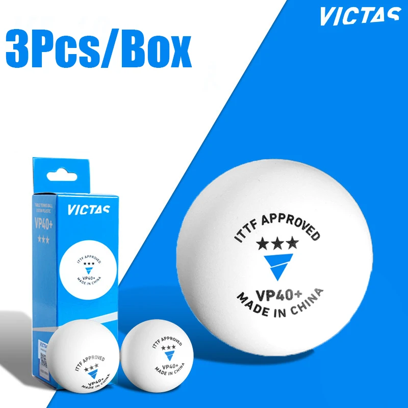 VICTAS VP40+ Table Tennis Balls New Material 3-Star Seamed ABS Balls Ping Pong Balls For Competition Ping Pong Accessories