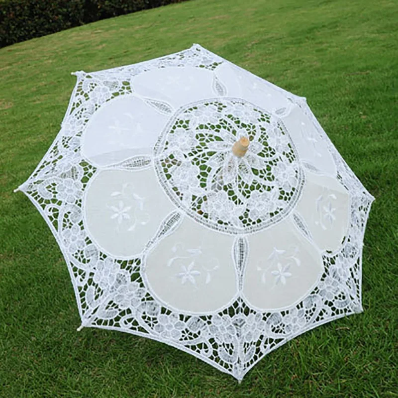 29/45cm Lace Umbrella Parasol Vintage Wedding Bridal Umbrella for Bride Wedding Gift Photo Props Kids Gift Home Party Decoration