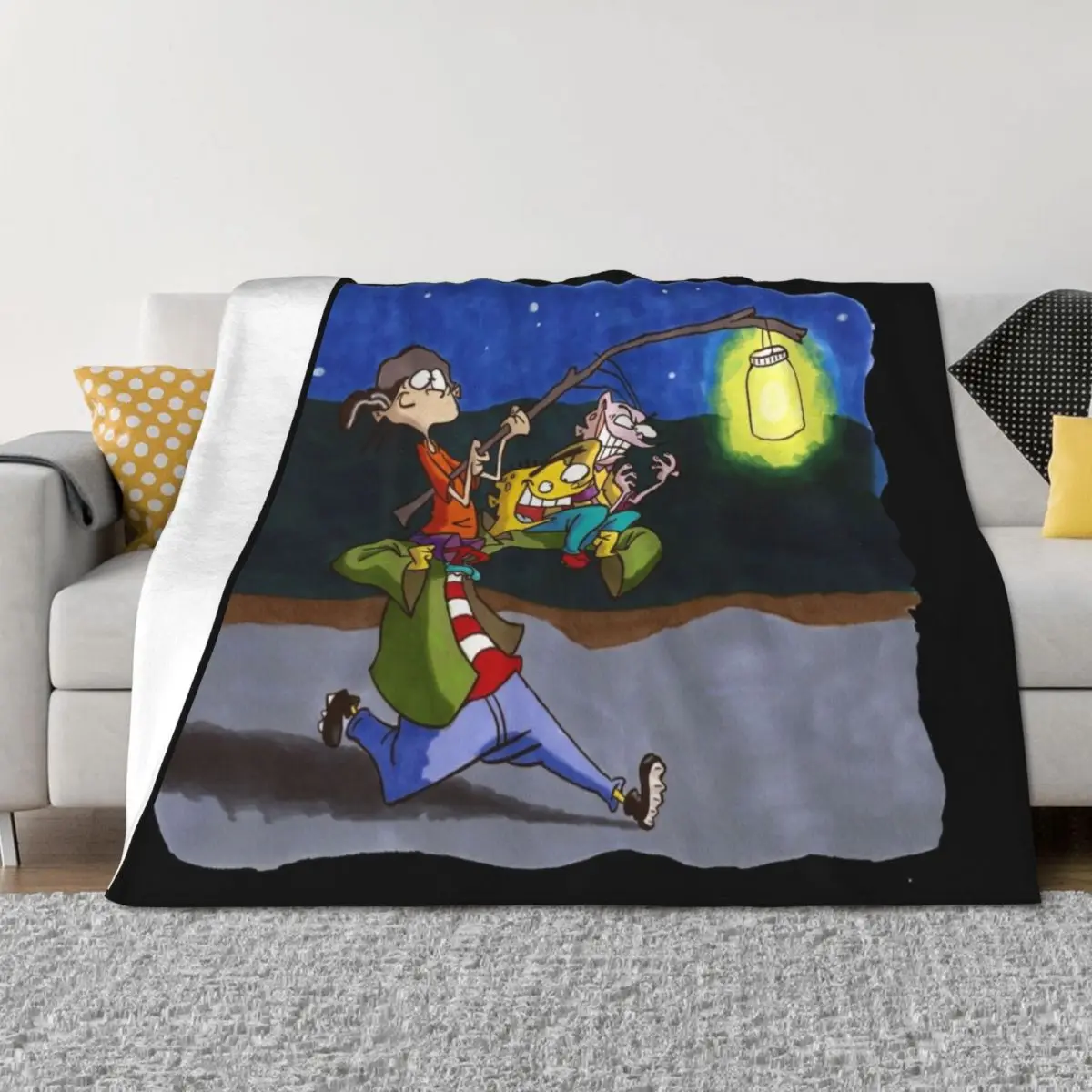 

Ed Edd n Eddy Throw Blanket Blankets Sofas Of Decoration christmas decoration cosplay anime Camping Blankets