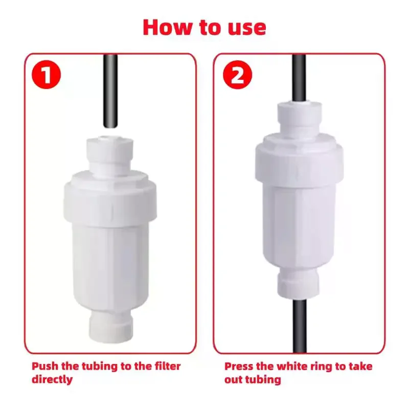 Garden Misting Fitting 6mm Quick-plug Micro-filter 1/4