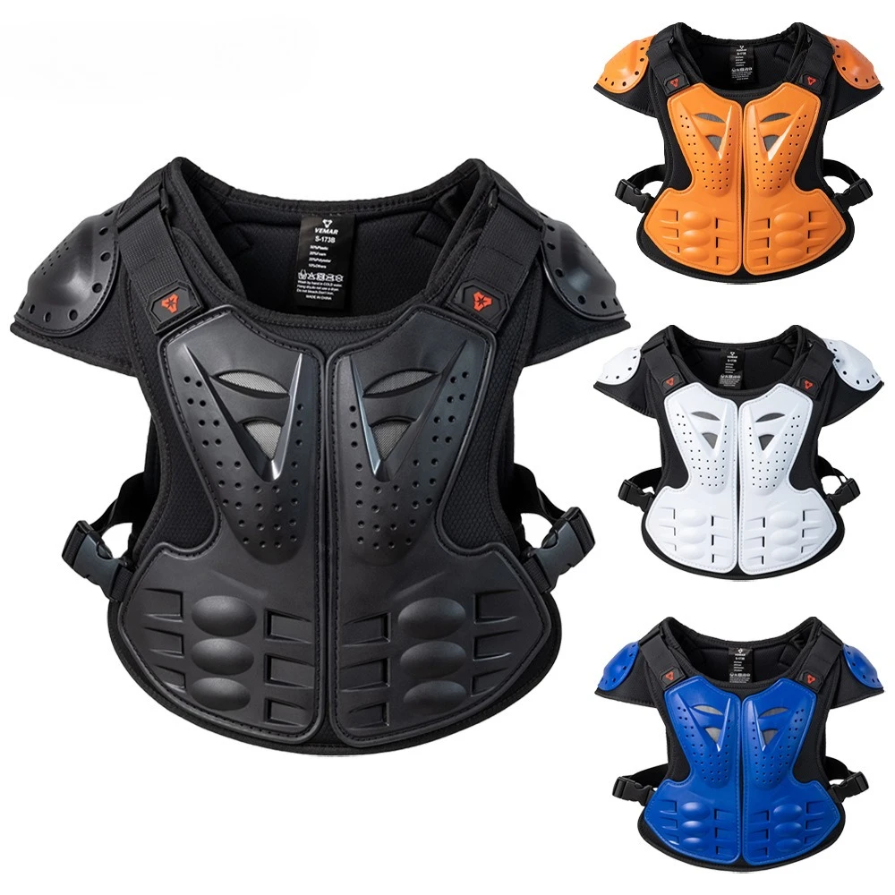 

Kids Protective Gear Set Motorcycle Riding Armor Jacket Elbow Pads Knee Pads Back Protector for Bicycle Balance Bike Skate