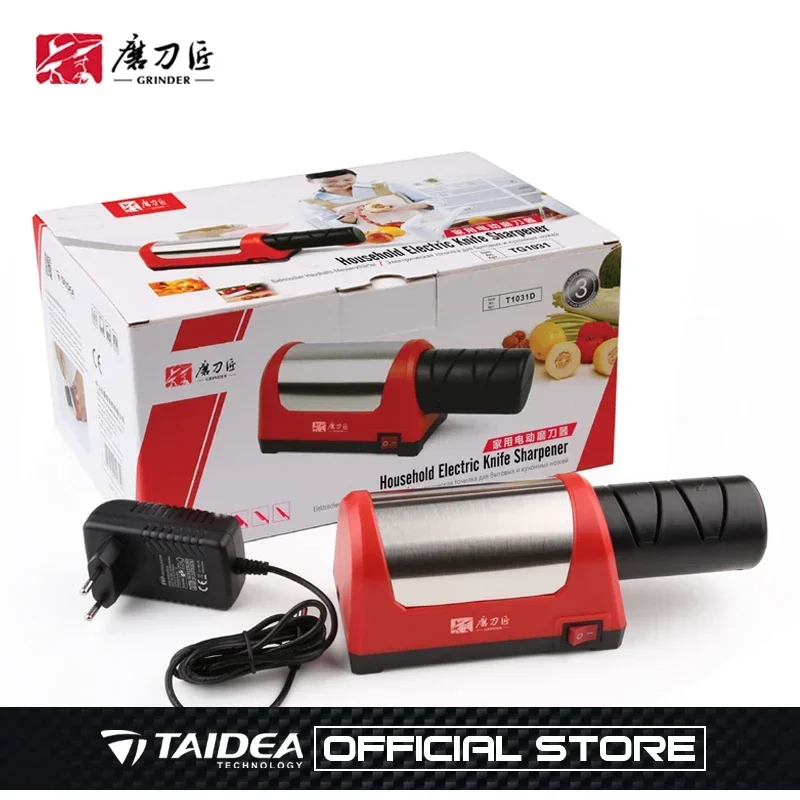 TAIDEA [Electric] Knife Sharpener Sharpening Stone Professional 600/1000# Diamond Ceramic Kitchen Sharpeners Machine TG1031 Set