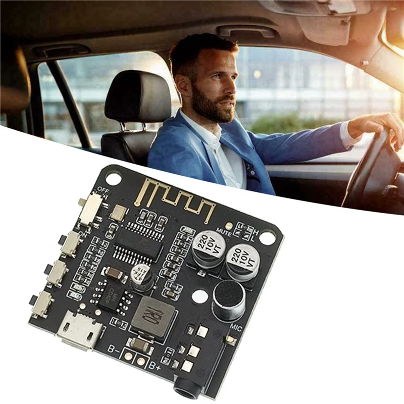 

【A42U】3X BT5.0 Audio Pro плата приемника MP3 Bluetooth декодер без потерь автомобильный динамик аудио усилитель плата с чехлом 3,7 В-5 В