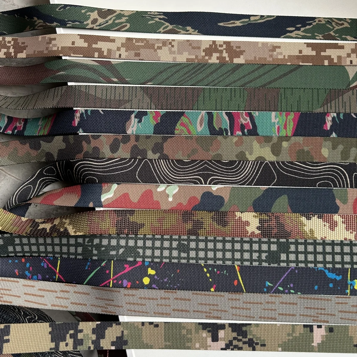 5 متر شريط النمر AOR1 AOR2 TAZ16 Flecktarn US4CES Mecixo Swamp AMCU حزام التمويه Rhodesian MCAP MCAD M70 M90 حزام