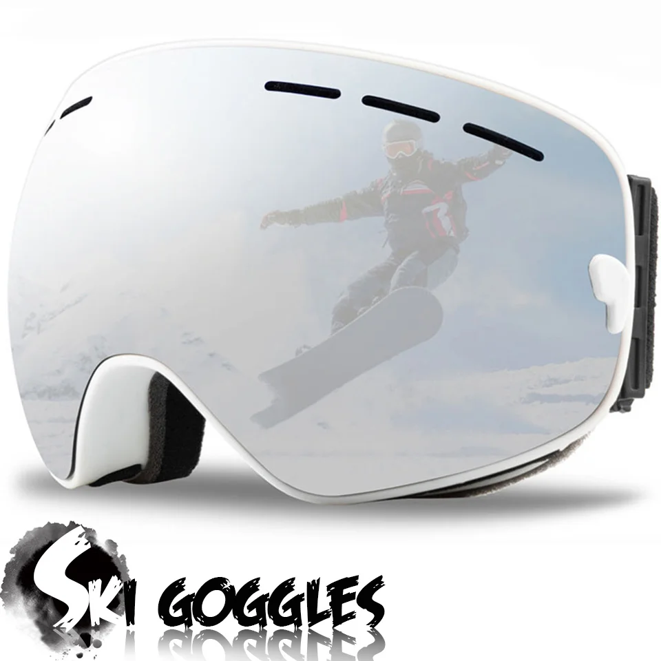 Ski Snowboard Goggles Professional Snow Wide Angle Glasses With Double Layers Anti-Fog UV400 Men Women Snowmobile Ski Goggles