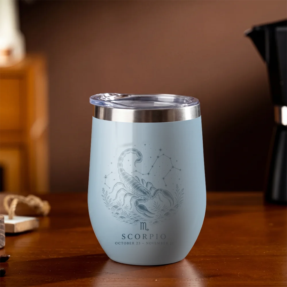 Constellation Totem Vacuum Flasks 1PC 12oz Eggshell Stainless Steel Thermos 360ml Portable Coffee Beer Mug Vacuum InsulatedFlask