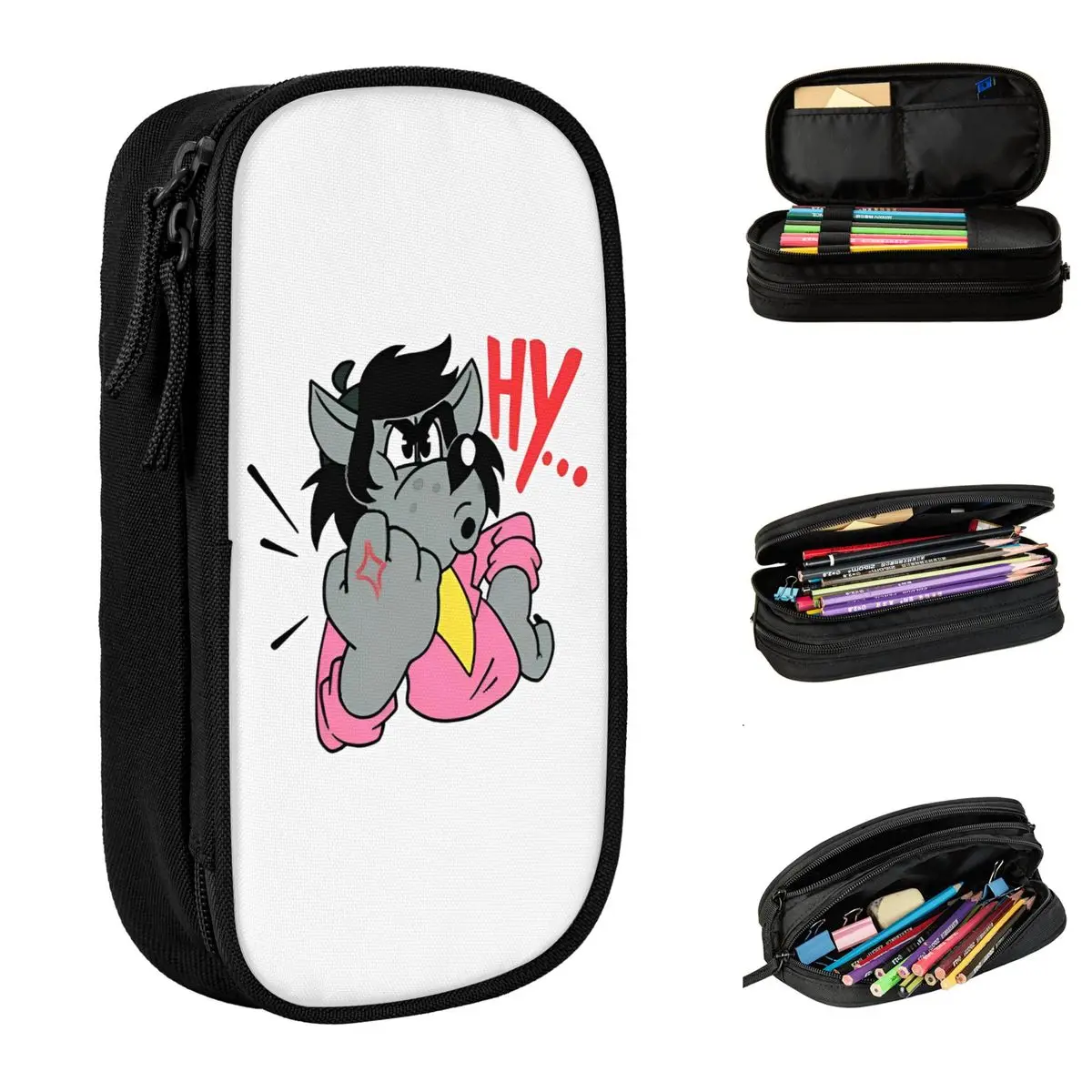 Nu Pogodi Wolf Russia Pencil Case Pencil Box Pen Kids Large Storage Bags Office Gifts Stationery