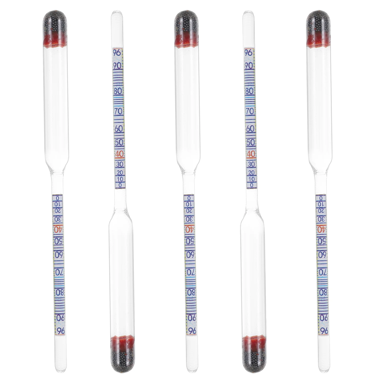 5 Pcs Hydrometer Alcohol for Supplies Tester Percentage Measure Sugar Triple Scale