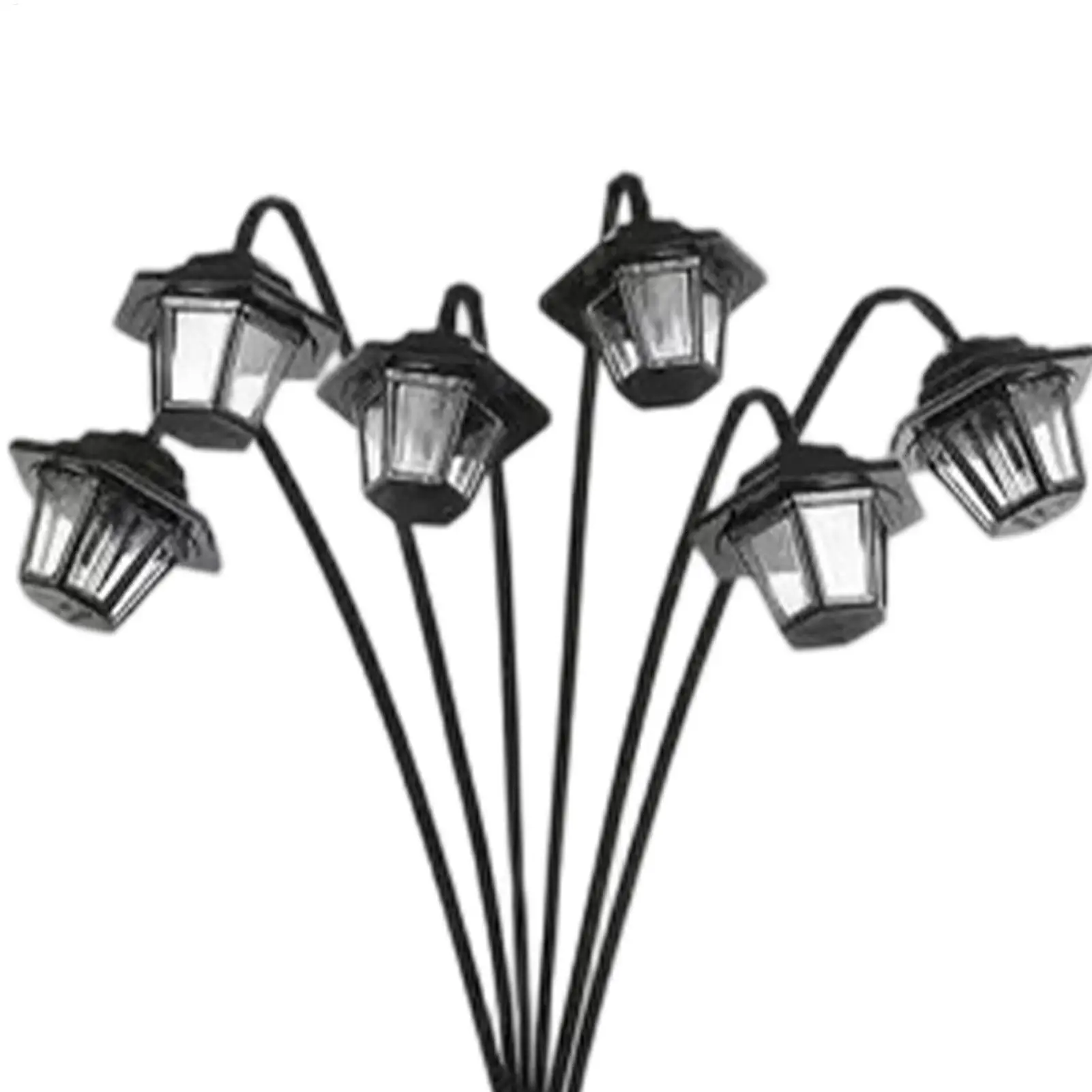 Solar Lights Outdoor 2 Pieces 6-Head LED Waterproof Adjustable Solar Pathway Lights Garden Stakes For Lawn Patio Porch