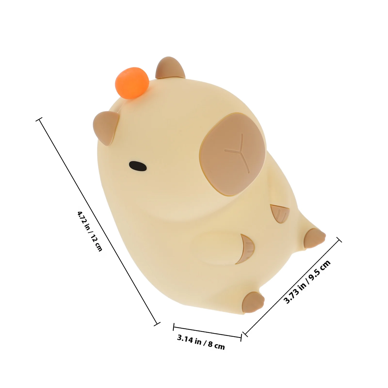 مصباح ليلي صغير من السيليكون الكرتوني لغرفة النوم، ضوء ليلي لطيف على شكل حيوان قابل لإعادة الشحن، تحكم باللمس في الضوء الدافئ #2