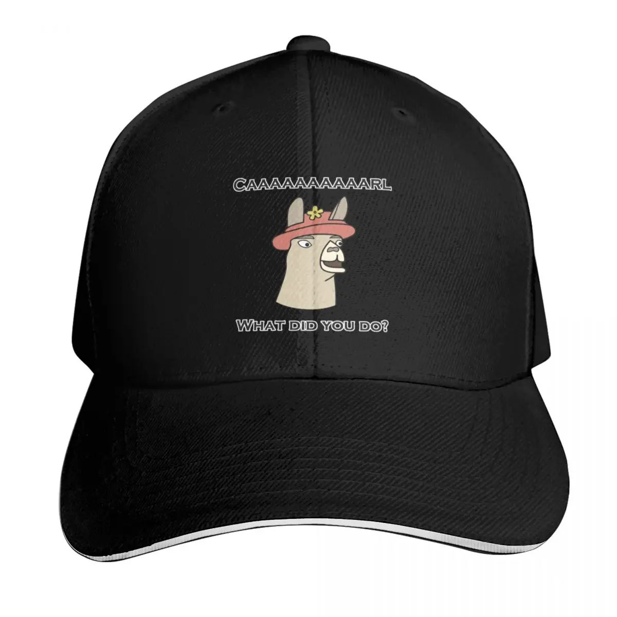 Llamas with Hats - Caaaaaaaaaarl! What did you do? Baseball Cap Casual Daily Wear Quick Dry Performance Cotton Twill Breathable