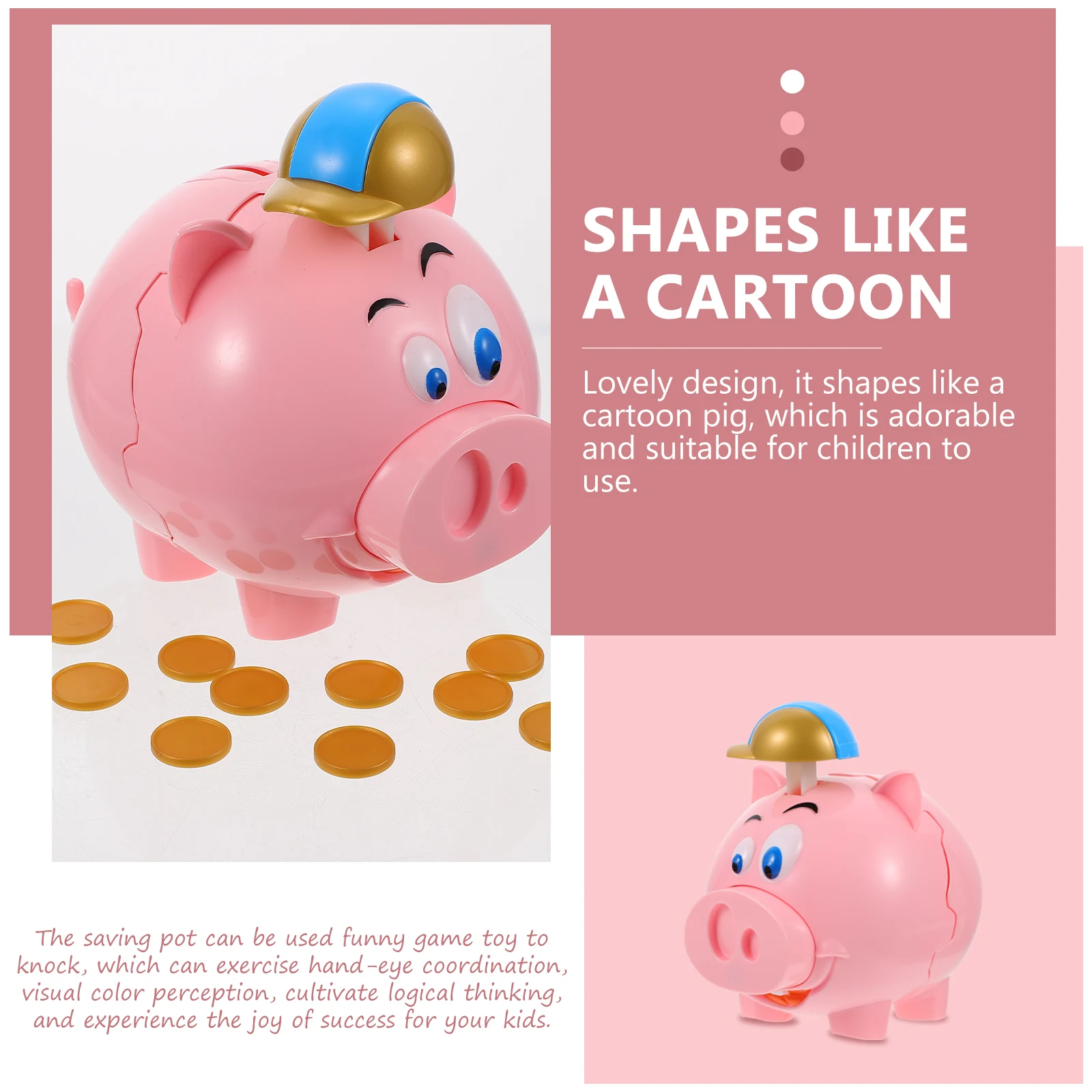 창의적인 만화 돼지 저금통 재미있는 게임 저금통 돼지 모양 돈통 인터랙티브 어린이 돈통 돼지 모양 저금통