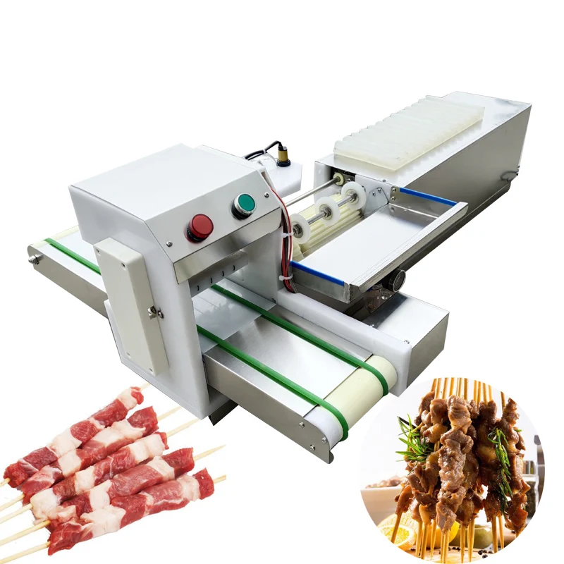 Commercial Stainless Steel Automatic Doner Kebab Meat Skewer Machine Meat String Machine Lamb Kebab Maker