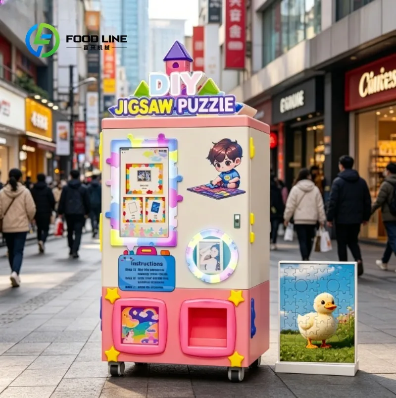 Self Service Puzzle Vending Machine, Interactive Display, Versatile Payment Options for Shopping Malls and Photo Booth Locations