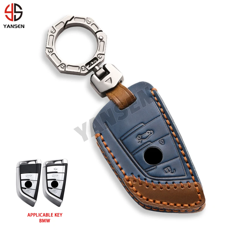 

Genuine Leather Protector Key Cover Case for BMW G20 G30 X1 X3 X4 X5 G05 X6 F20 G21 f40 f80 35i 3 5 7 Fob Holder Shell Keychain