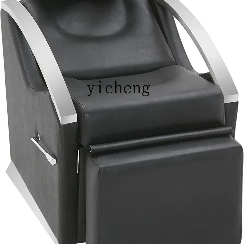 v2 Hair Salon Lying Half Shampoo Chair Barber Shop Water Bed Hair Salon Ceramic Basin
