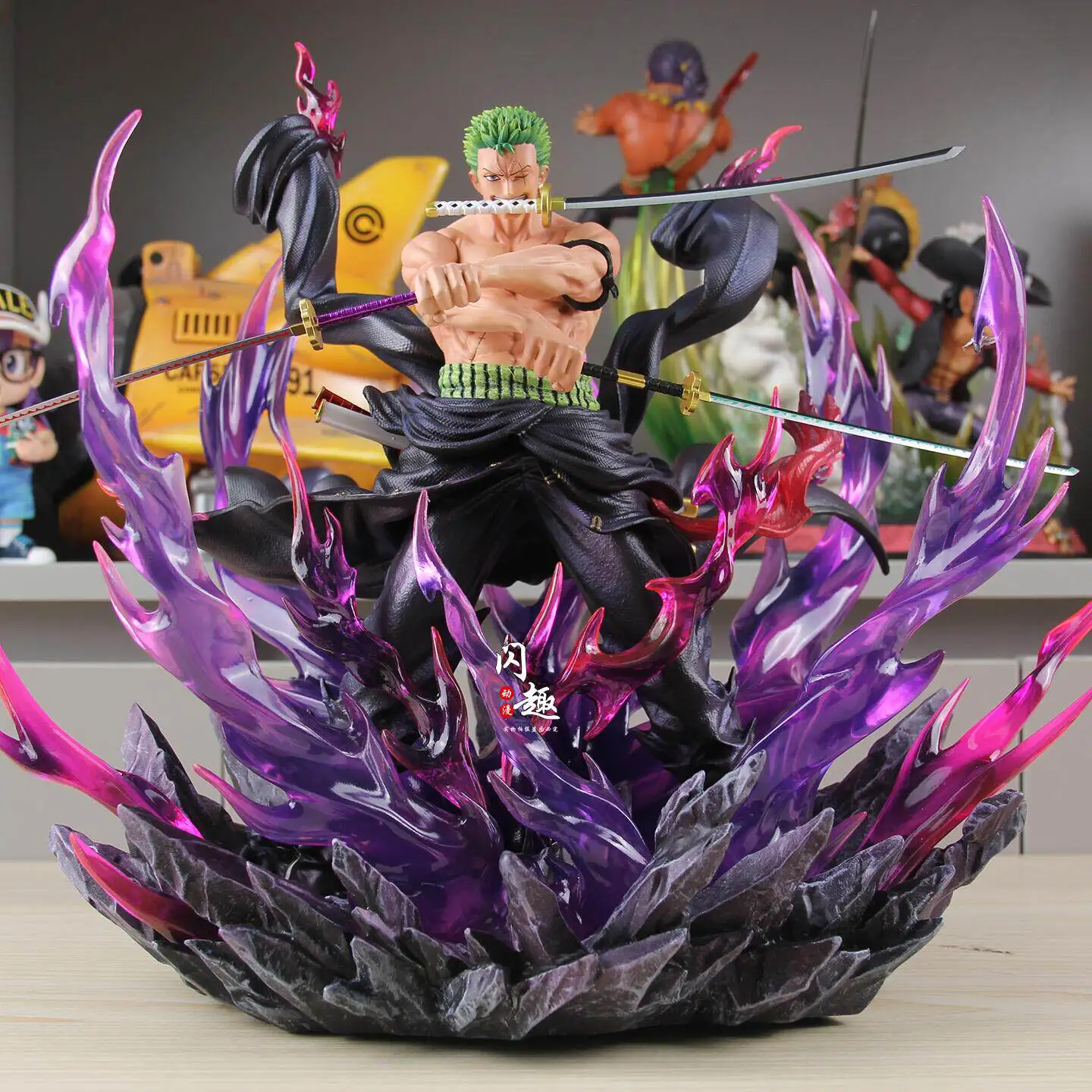 Figura de Acción de Zoro de One Piece, 30 cm, Oni Giri Santoryu, Anime GK, Exquisita Estatua de PVC, Modelo Coleccionable, Decoración de Escritorio, Regalo para Niños