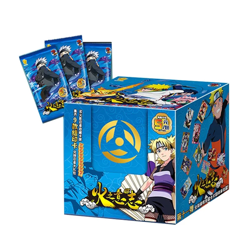 

12/24/48BOX Wholesales Naruto Collection Cards KAYOU Set Booster Box Uzumaki Uchiha Anime Playing Game Cartas Christmas Gift