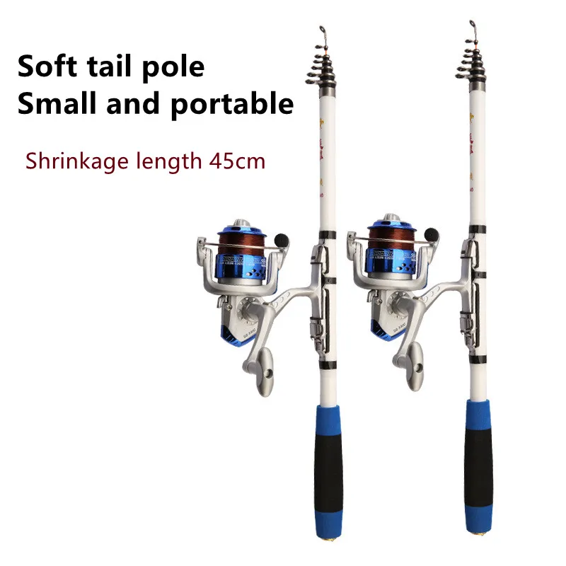 1.8/2.1/2.4/2.7/3.m Short Section Soft Tail Small Rock Pole Road Pole Raft Fishing Rod Sea Fishing Telescopic Fishing Rod