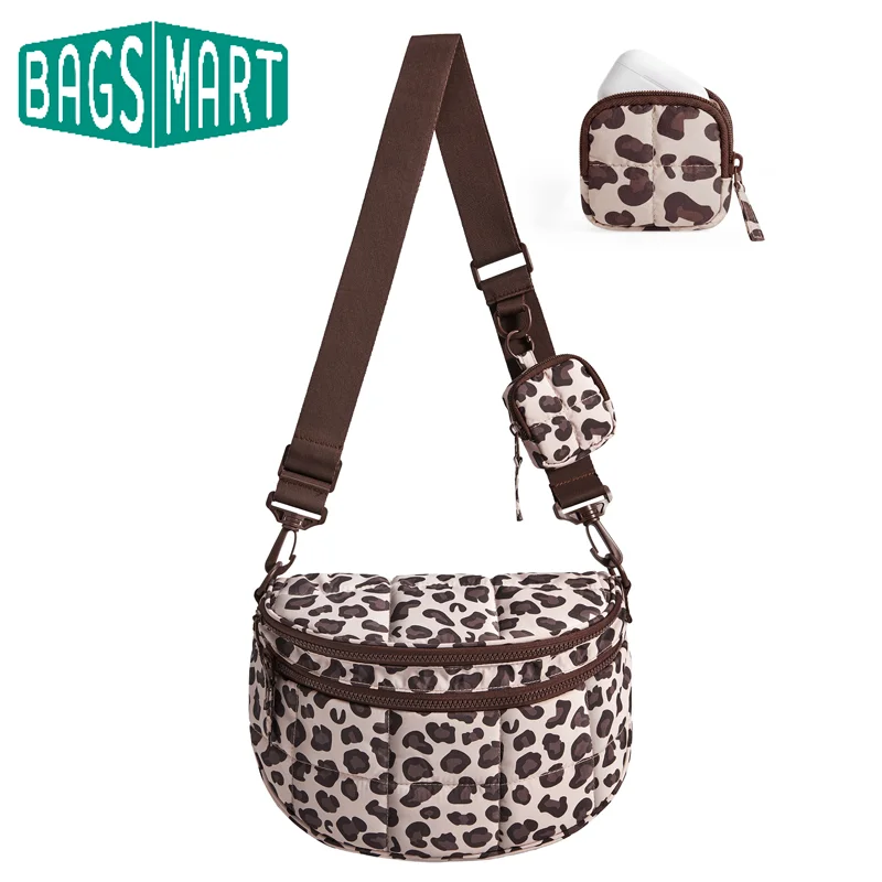 

BAGSMART Crossbody Bags for Women Small Puffer Cute Bum Bag with Pouch Quilted Purse for Daily Travel College