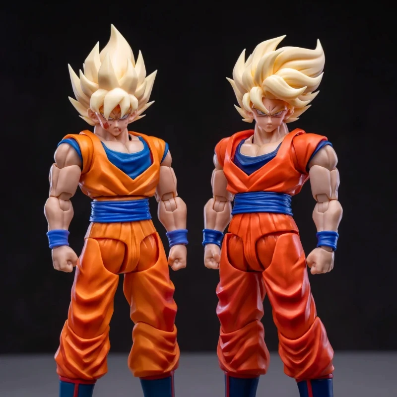 【24-hour Shipping】GM Studio Dragon Ball SHF Super Saiyan Son Goku Head Sculpt Accessory Pack (Straight Hair / Flowing Hair) view 6