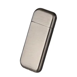 Wholesale Ultra-thin Metal Lighters Refillable Cigarette Lighters Stainless Steel Butane Gas Lighter Men Gift Smoke Accessories