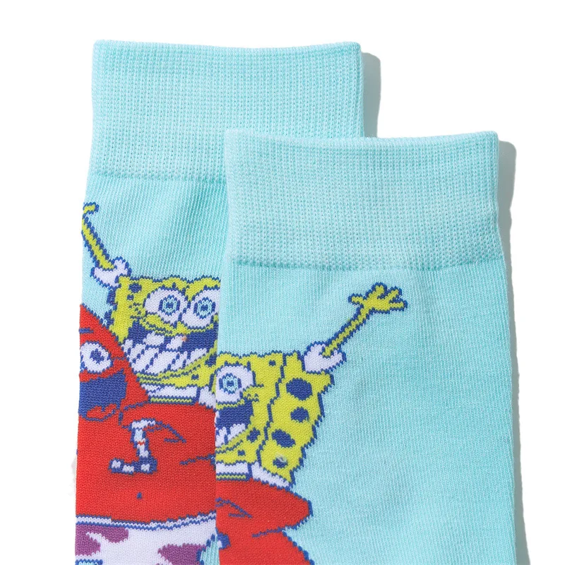 Spongebob Cotton Socks Anime Figure Patrick Star Squidward Tentacles Armor Abs Krabs Sheldon J. Plankton Cosplay Tube Socks Gift