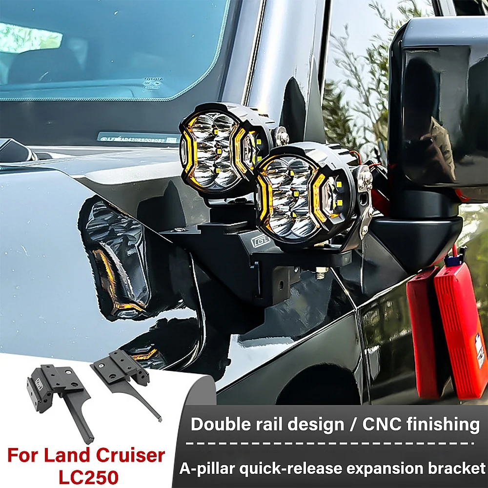 For Toyota Land Cruiser Prado J250 LC250 2024 2025 2026 Car A-pillar Spotlight Searchlight Holder Quick-release Bracket