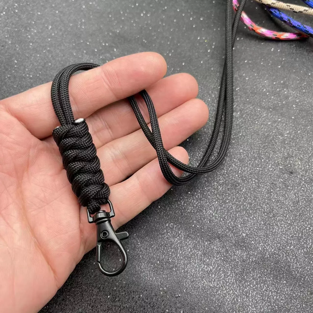 Travel Lose-proof Lanyard Nylon Braided Adjustable Phone Lanyard Keychain Wrist Strap Flashlight Camera Lanyard Parachute Cord