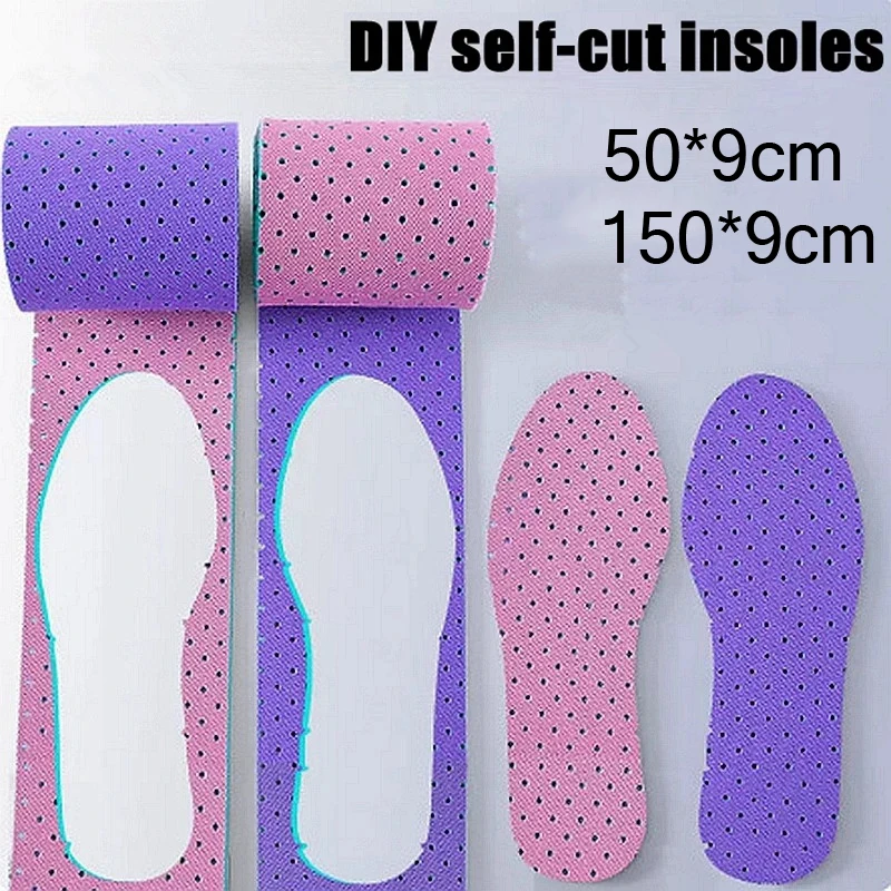 1Roll DIY Self-Cut Insoles Kids Adults Breathable Comfortable Non-slip Shoe Pads Soft Plantar Fasciitis Memory Foam Shoes Insole