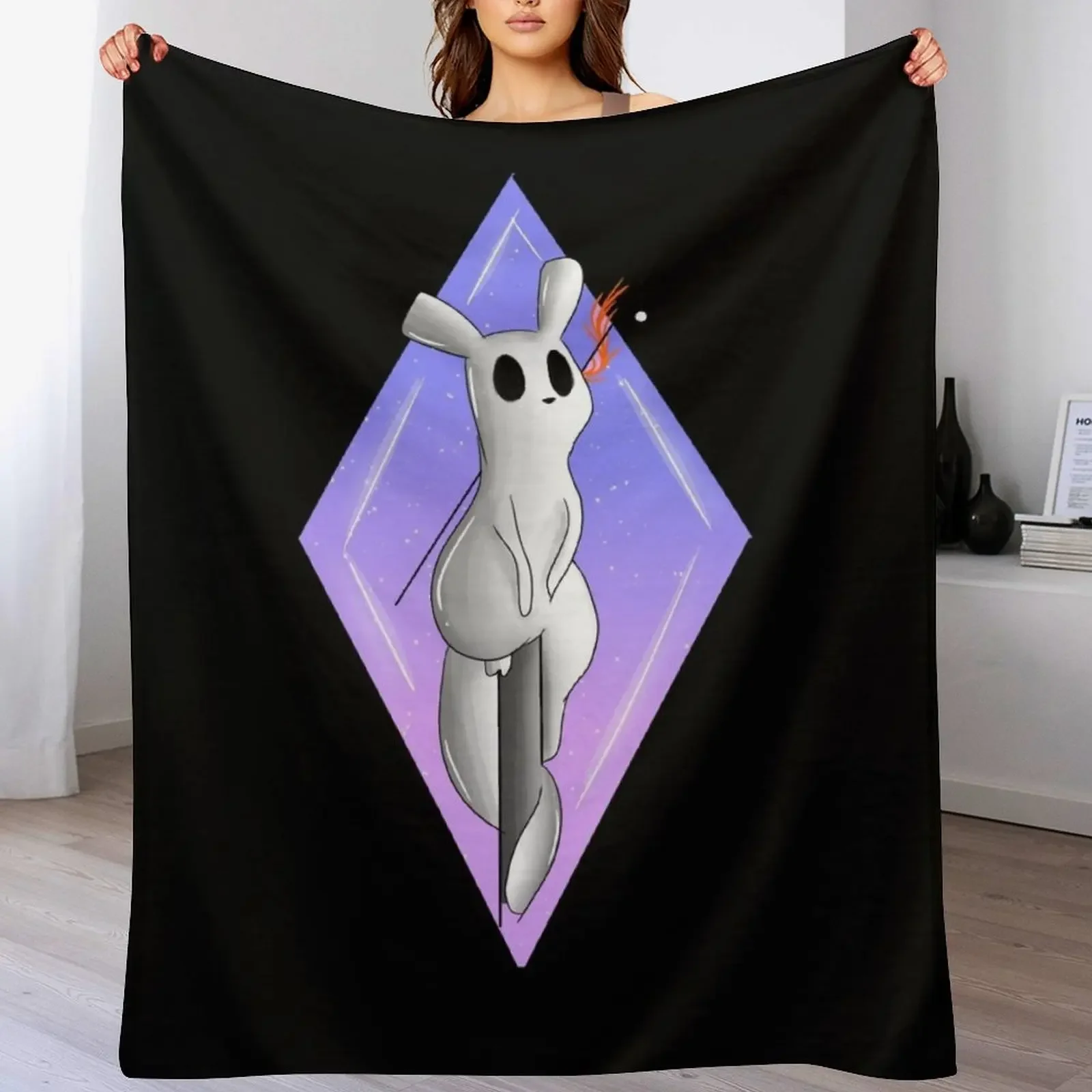 Diamond Slugcat // Rainworld Throw Blanket Foldable Soft Warm Blanket for Outdoor Use