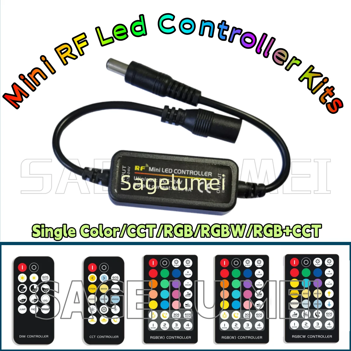 

14/17/21/28Keys Wireless Remote RF Mini LED Strip Light controller For Single Color/CCT/RGB/RGBW/RGB+CCT Led Lamp DC5-24V Dimmer