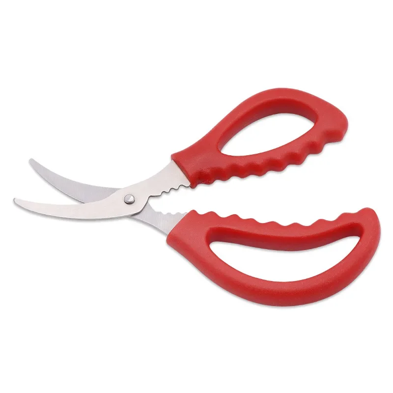 Tijeras de cocina multiusos para codos, sedal de acero inoxidable para camarones y mariscos