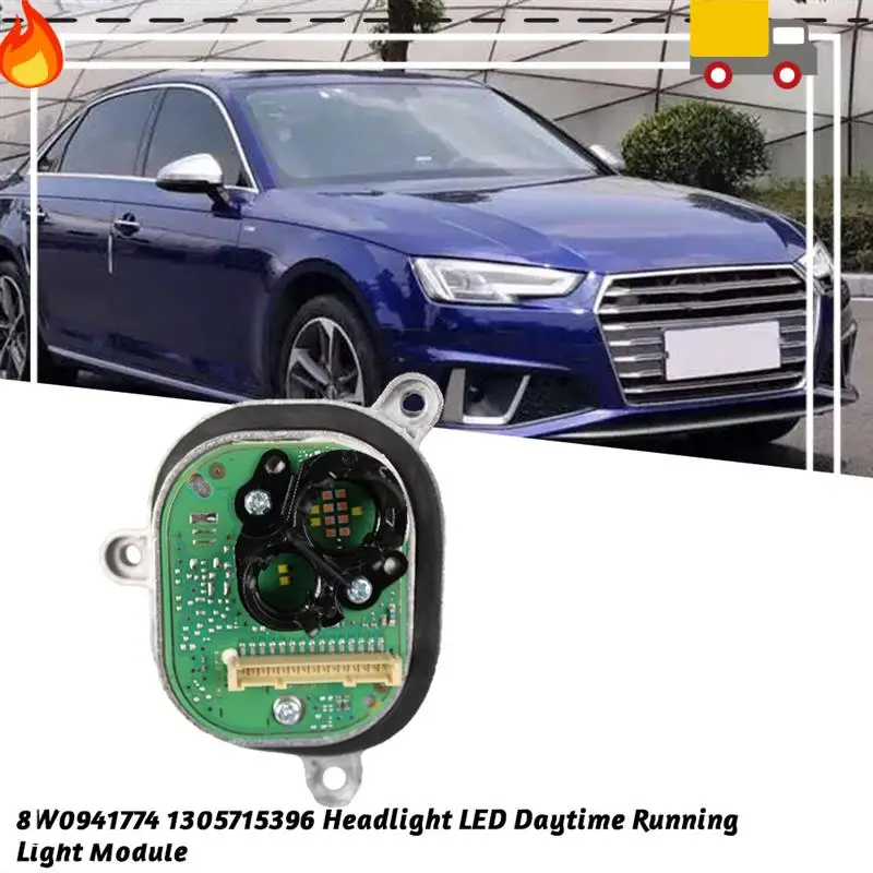 

Детали модуля правой передней фары DRL 8W0941774 для A4 S4 2017-2019, светодиодный блок управления дневными ходовыми огнями 1305715396