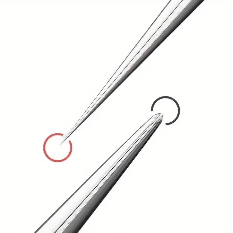 1 paquet extra fin n° 5 pincettes cellulaires pour points noirs d'acné, outils de beauté du visage pour éliminer l'acné, pour les soins de la peau