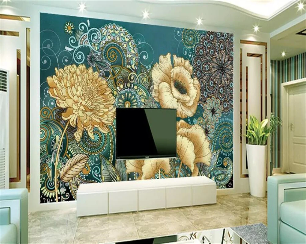 

Customized Wallpaper 3D Hand-painted Tropical Cactus Plants Bedroom Dining Room Home Mural Living room sofa TV background wall