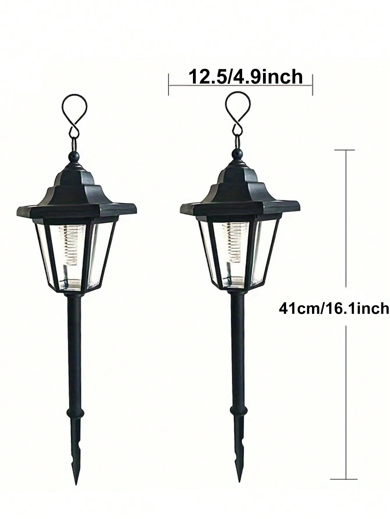 عبوتان من مصابيح المسار الشمسية: تشغيل/إيقاف تلقائي، ديكور ساحة/فناء خارجي، مصابيح مناظر طبيعية للهالوين/عيد الميلاد