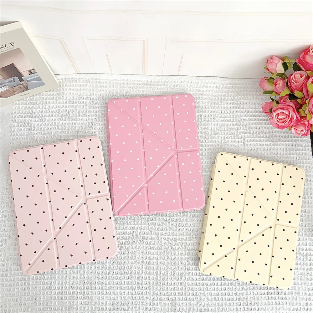 

Cute Stars Tablet Cases for iPad Air 13" Pro11 13 12.9 M2 M4 M5 Case 10.2 8th 9th 10th Air 7 8 11" 2025 With Pen Holder Cover