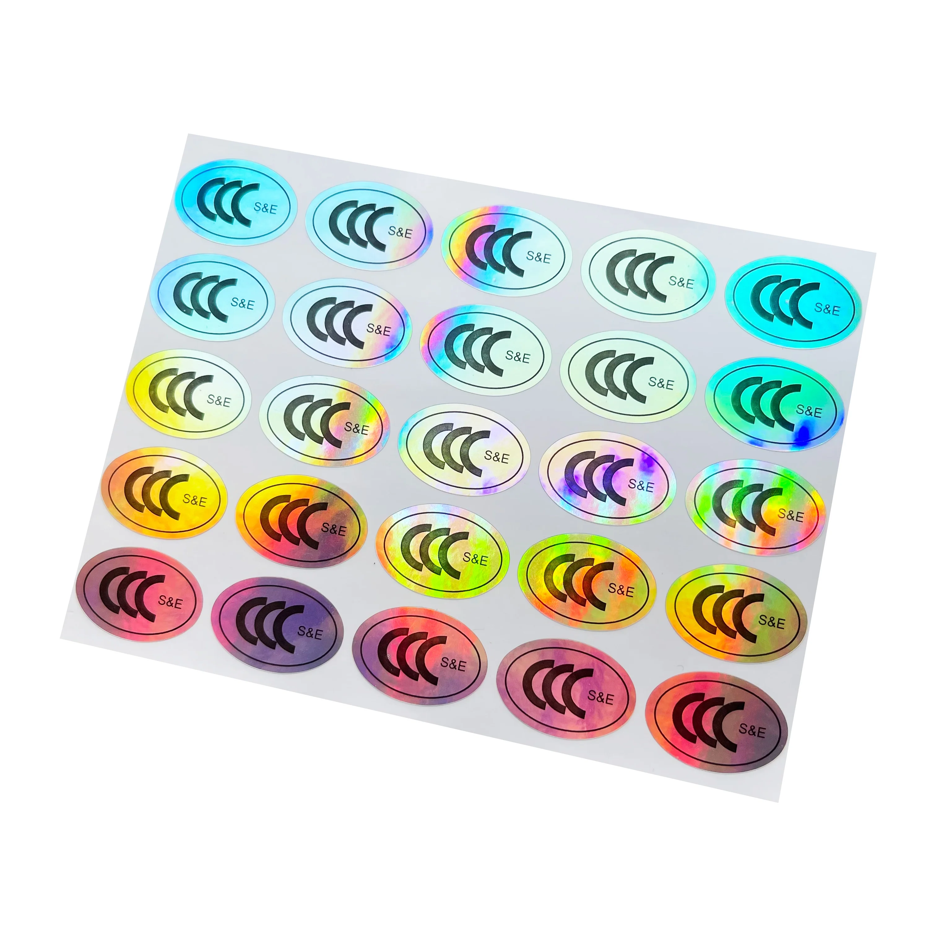 1000pcs spot universal holographic sticker CE certification mark waterproof sticker 3C safety qualified label can be customized